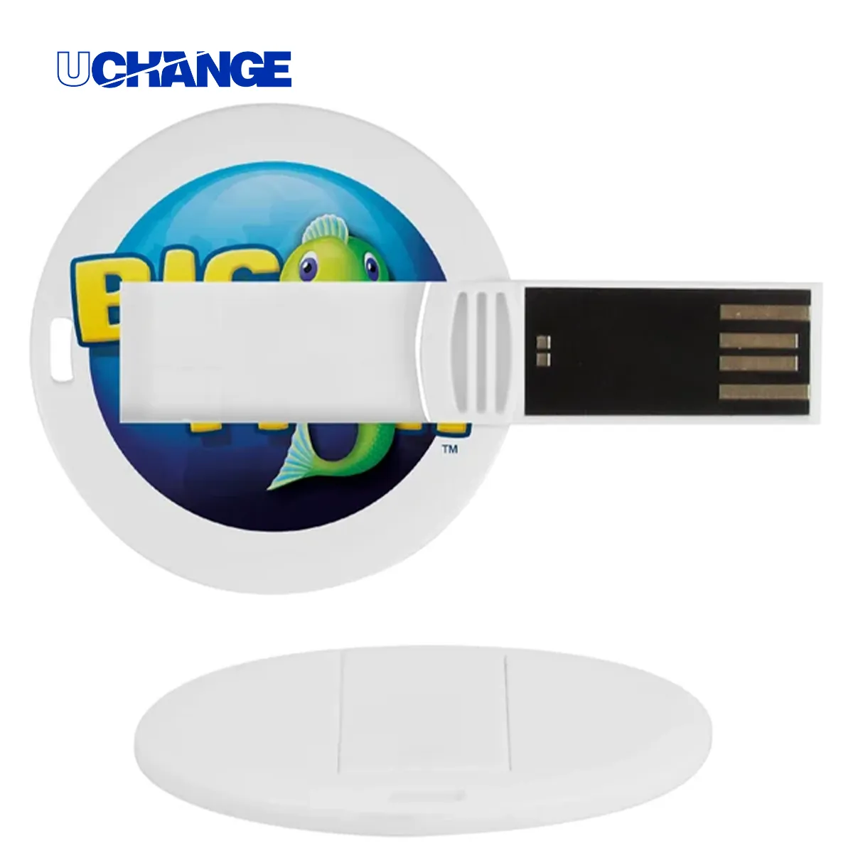 Round Card USB Flash Drive With Full Color Print 2