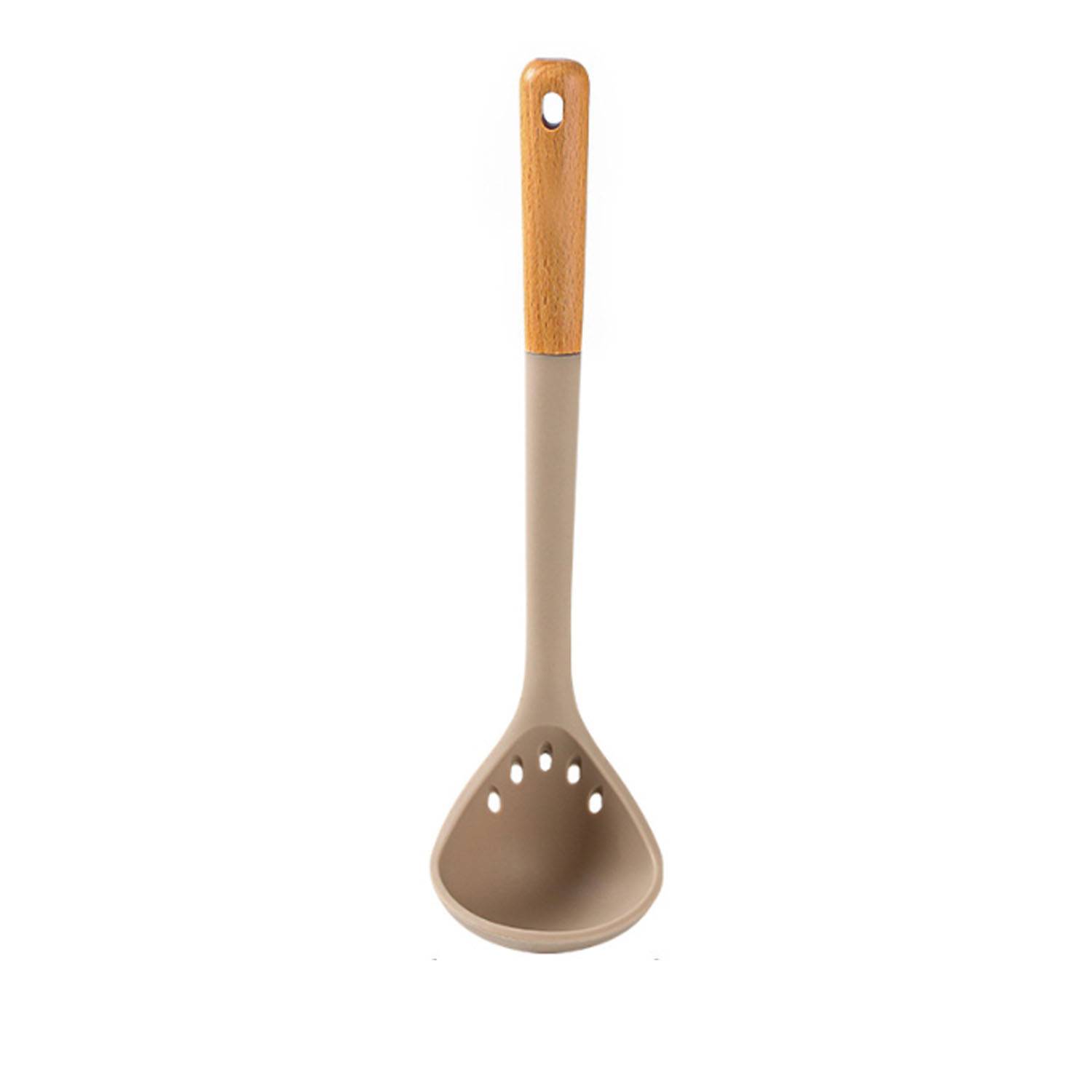 7Pcs Silicone Kitchen Utensils Set w/ Wooden Handle 4
