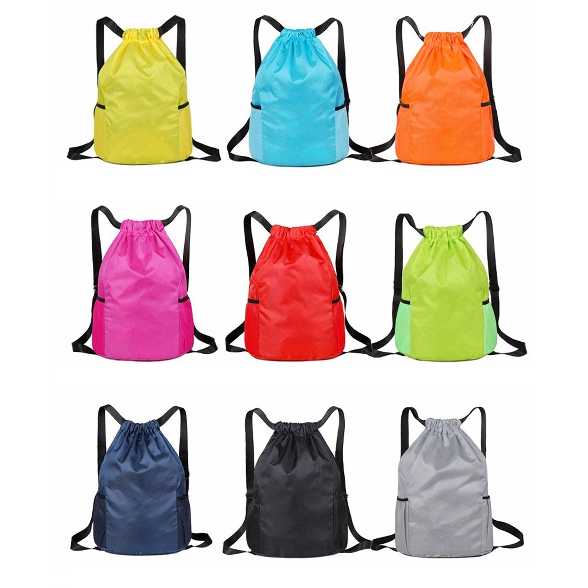 MOQ 20 Travel Drawstring Backpack With Side Pockets 4