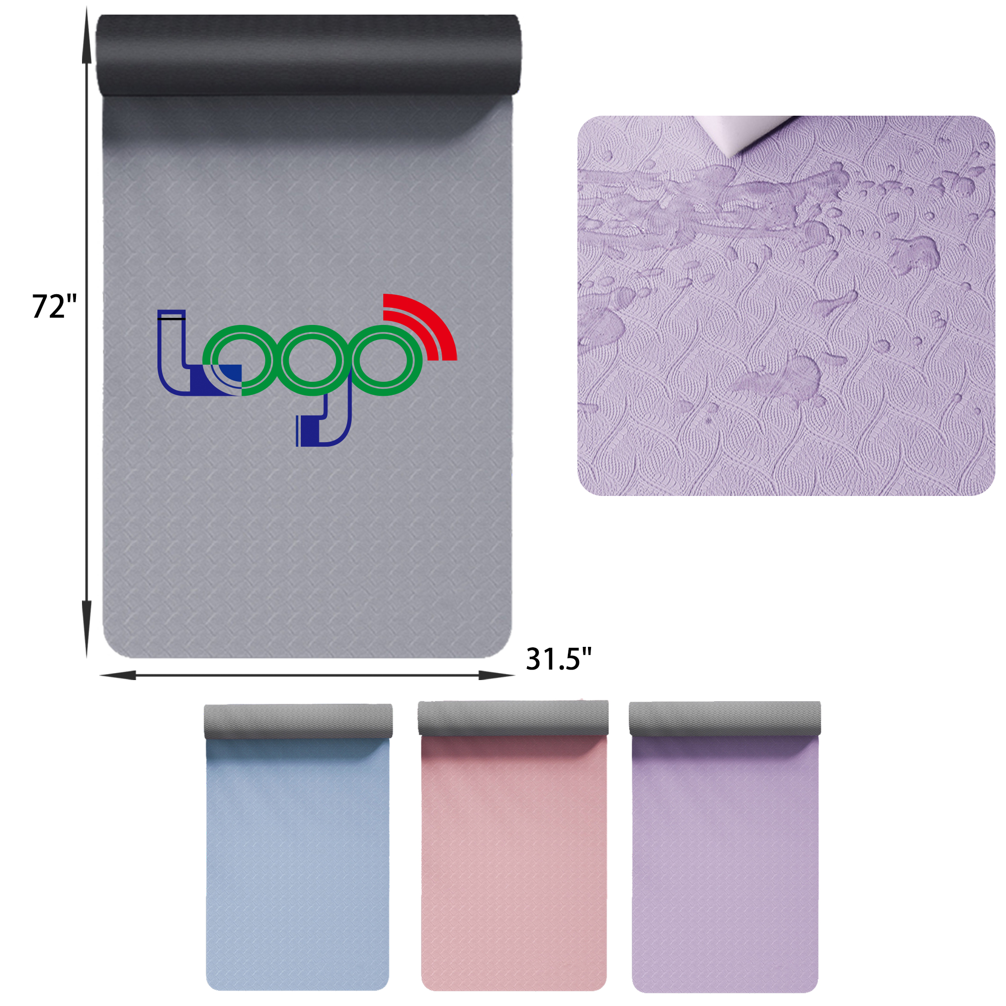 MOQ 30 PCS Comfortable 6MM TPE Yoga Mat 2