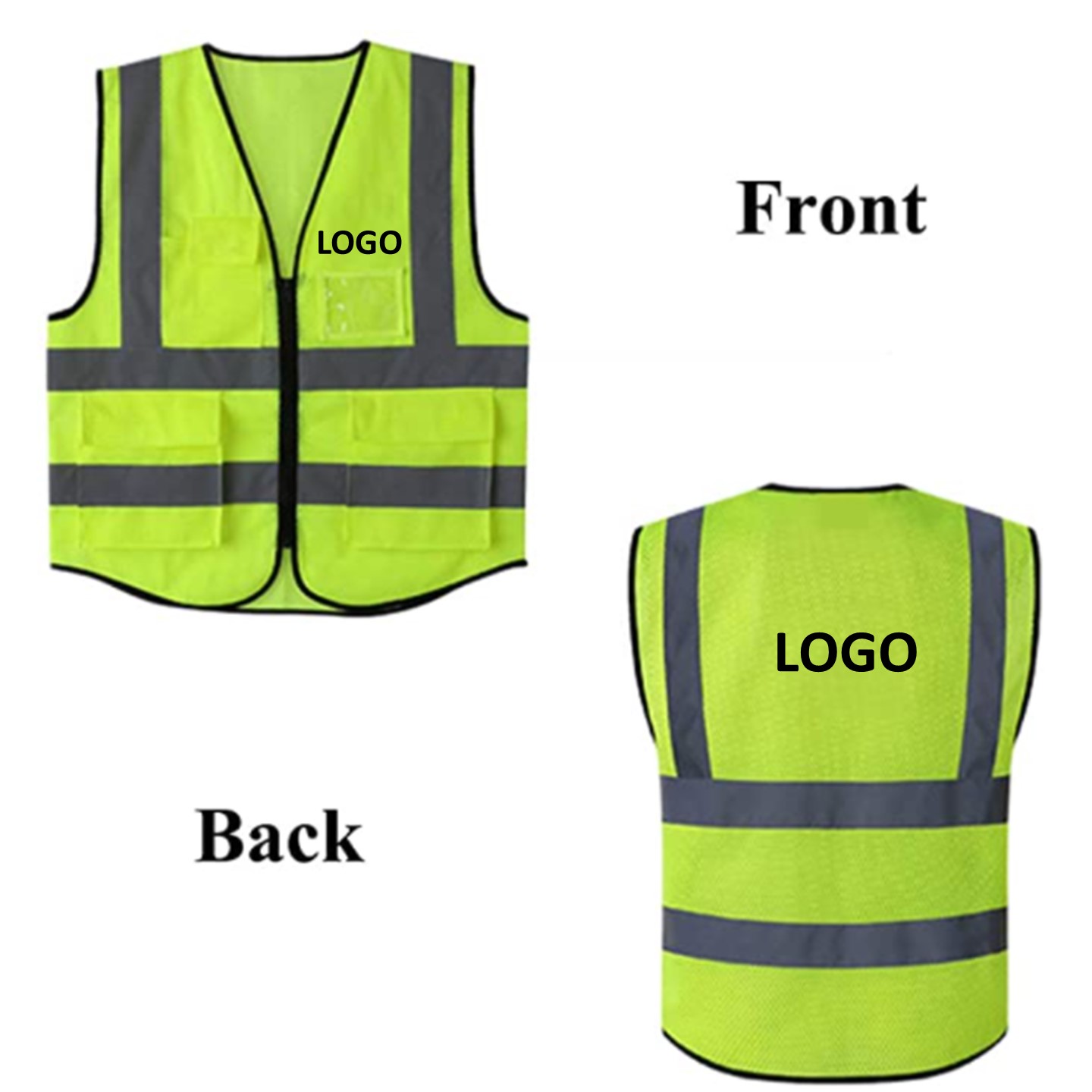 Mesh Multi-Pockets Reflective Safety Vest 4