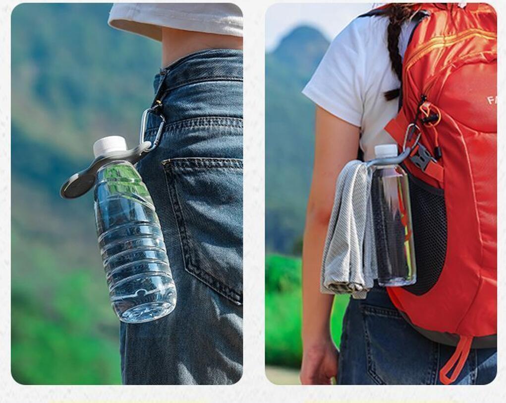Silicone Water Bottle Carrier With Carabiner 2