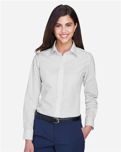 Women's Crown Collection® Gingham Check Woven Dress Shirt - D640W 4