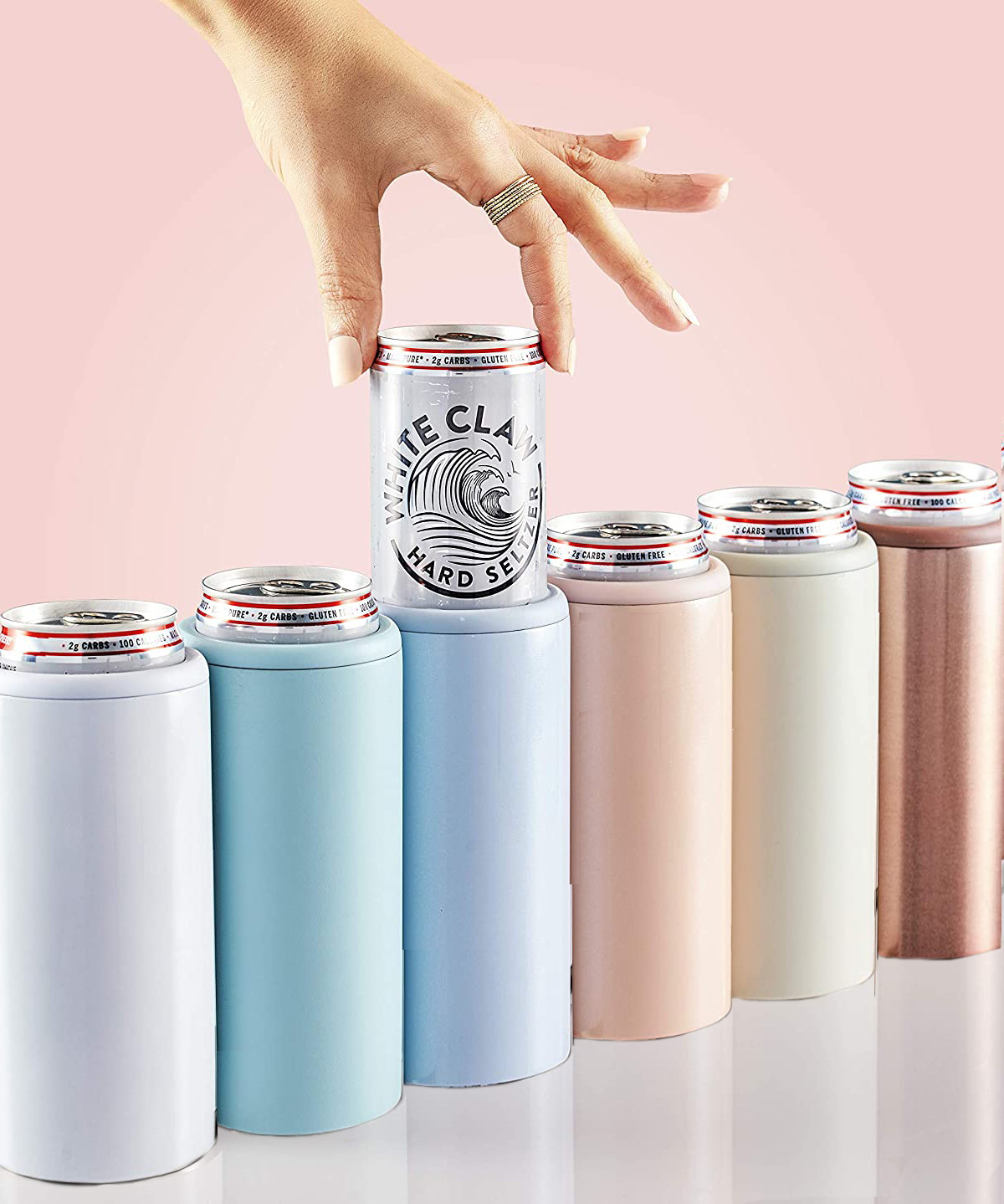 12oz Insulated Double Walled Stainless Steel Can Cooler 4