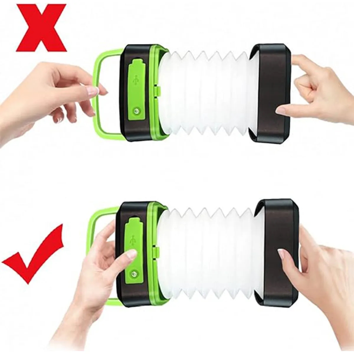 Collapsible LED Solar Lantern Rechargeable Emergency Light 5