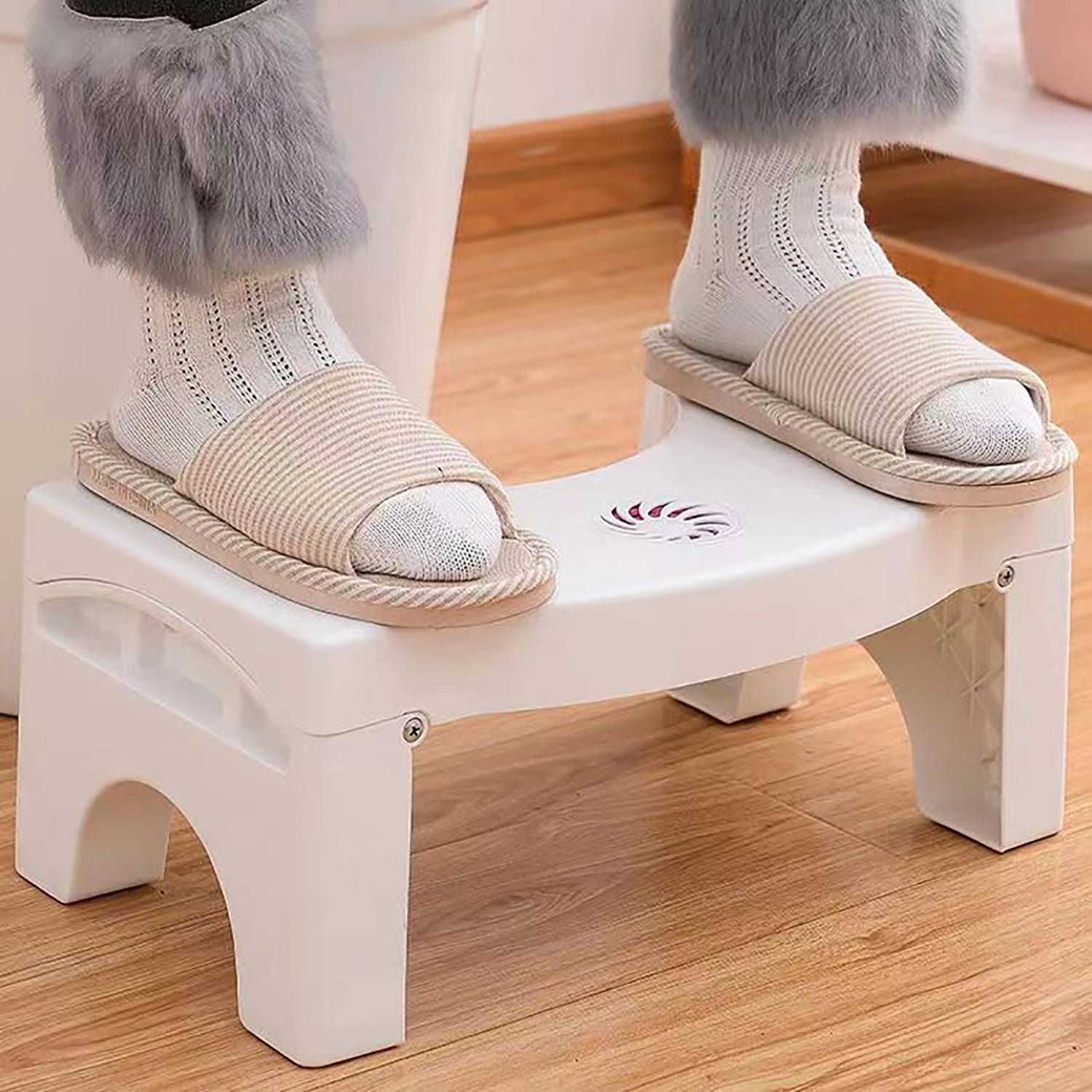 Thickened Non-Slip Foldable Bathroom Toilet Stool 2