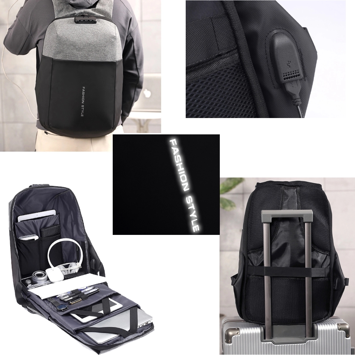 Anti-theft Laptop Backpacks With Coded Lock 1