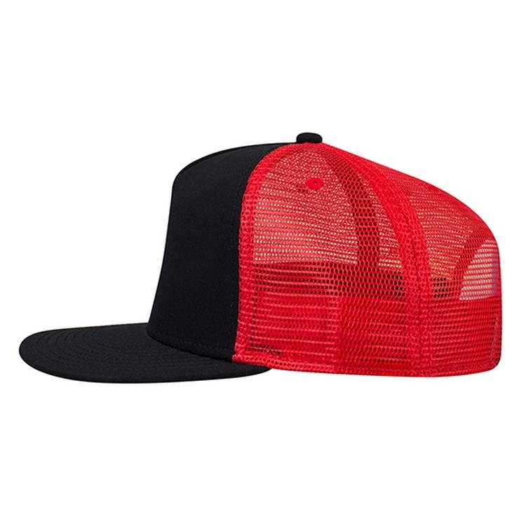 OTTO CAP® OTTO SNAP 5 Panel Pro Style Mesh Back Trucker Snapback Hat 17