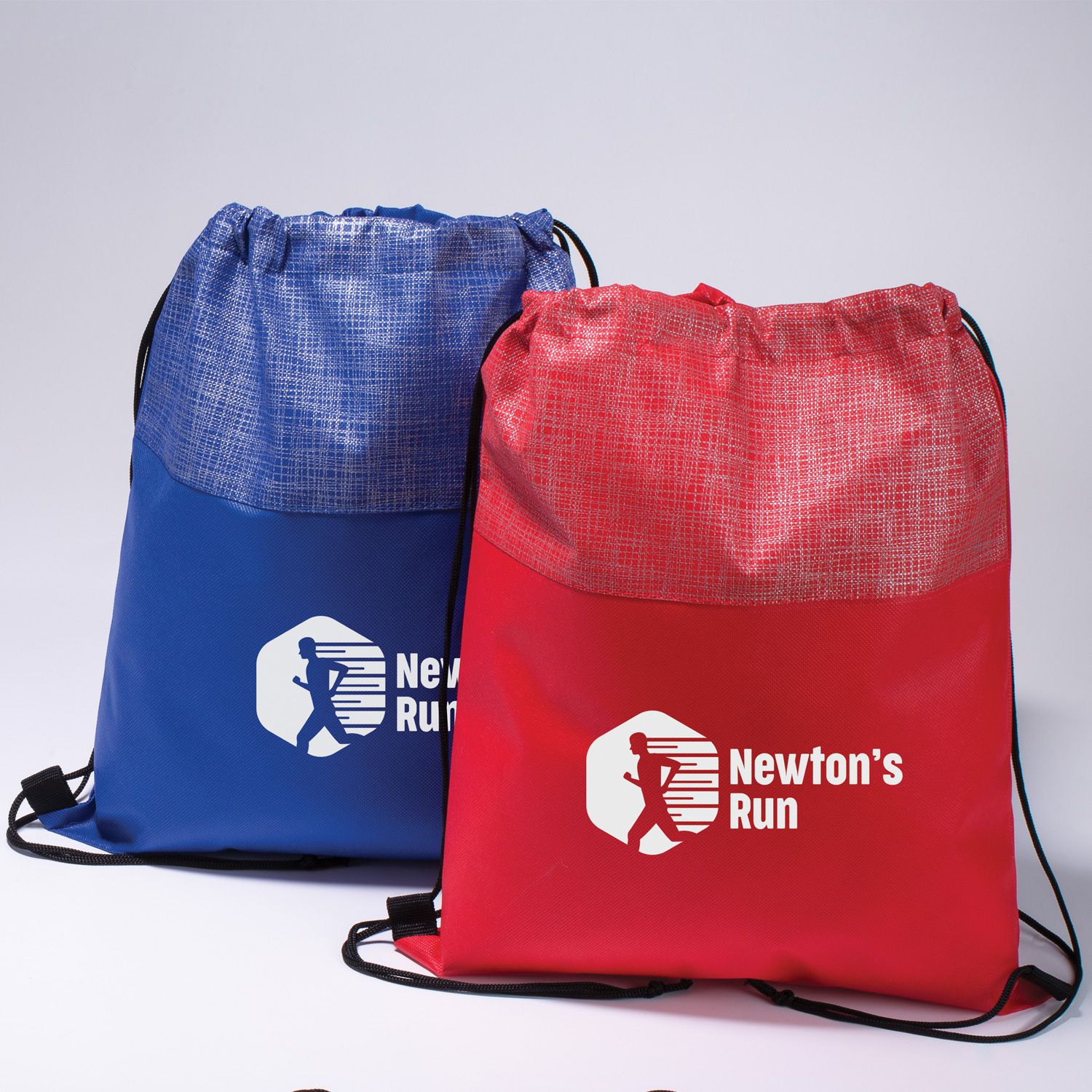 SILVER TONE DRAWSTRING BAG