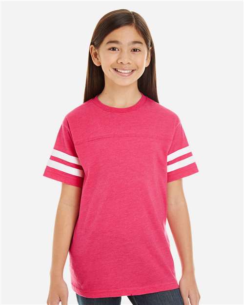 Youth Football Fine Jersey Tee - 6137 8