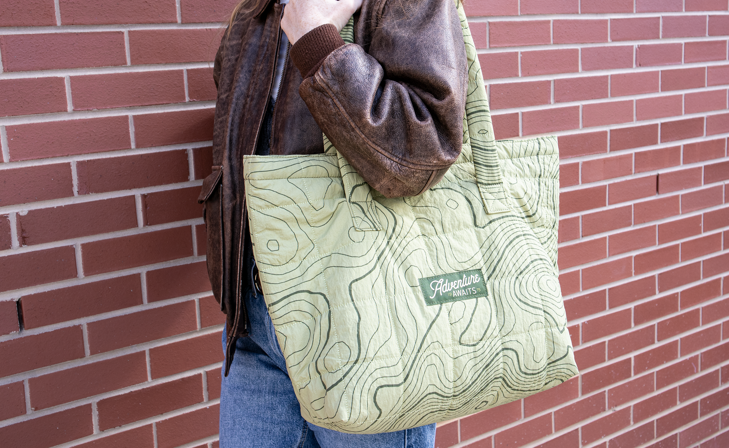 Large Quilted Puffy Tote