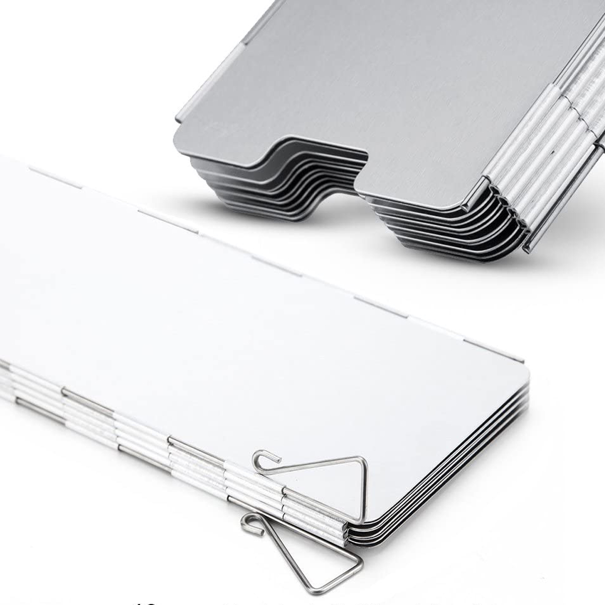 Outdoor 12 Plates Foldable Camping Stove Windshield 1