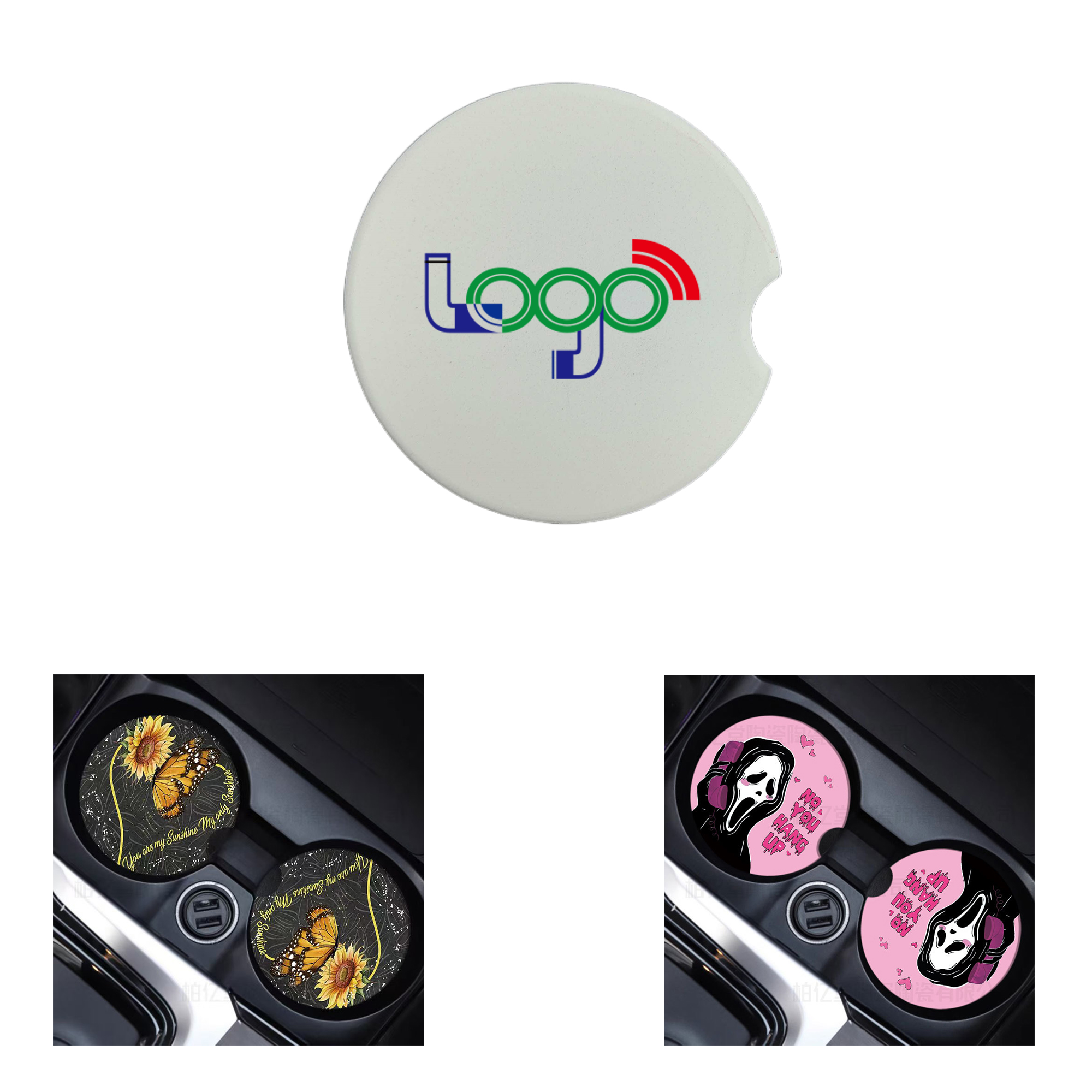 Car Ceramic Coaster with Absorbent 1