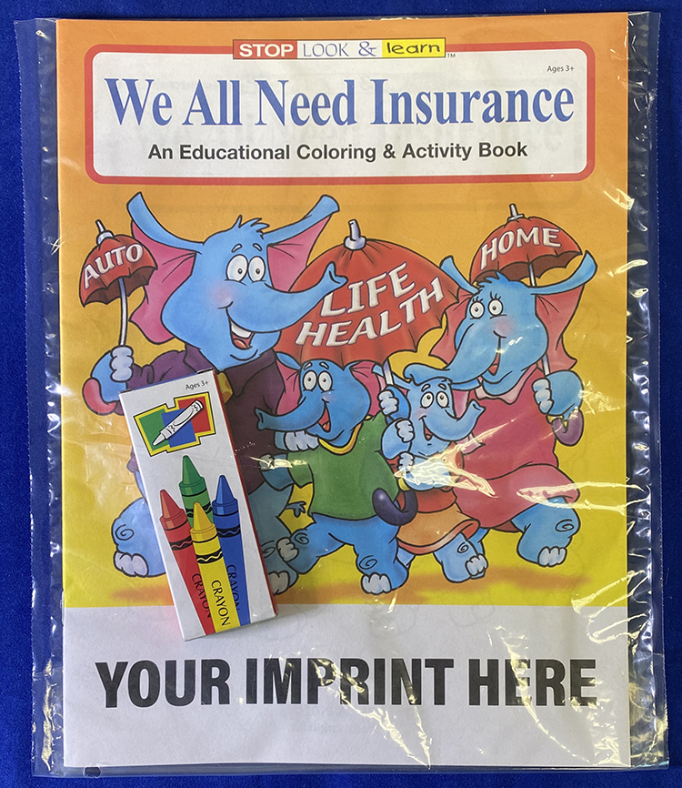 COLORING SET - We All Need Insurance Coloring Book Fun Pack 2