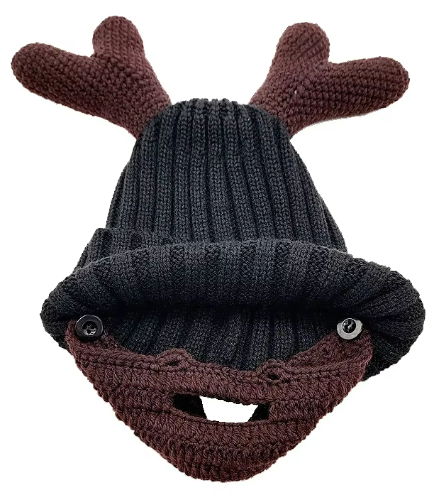 Skullies Gorros Funny Party Caps Christmas Antlers Beard Beanie 1