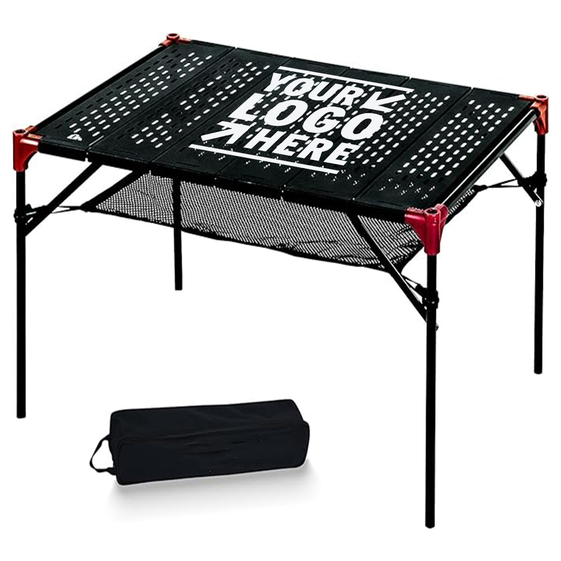 Extendable Folding Table Large Tabletop Area Ultralight Compact With Hollow Out Carry Bag