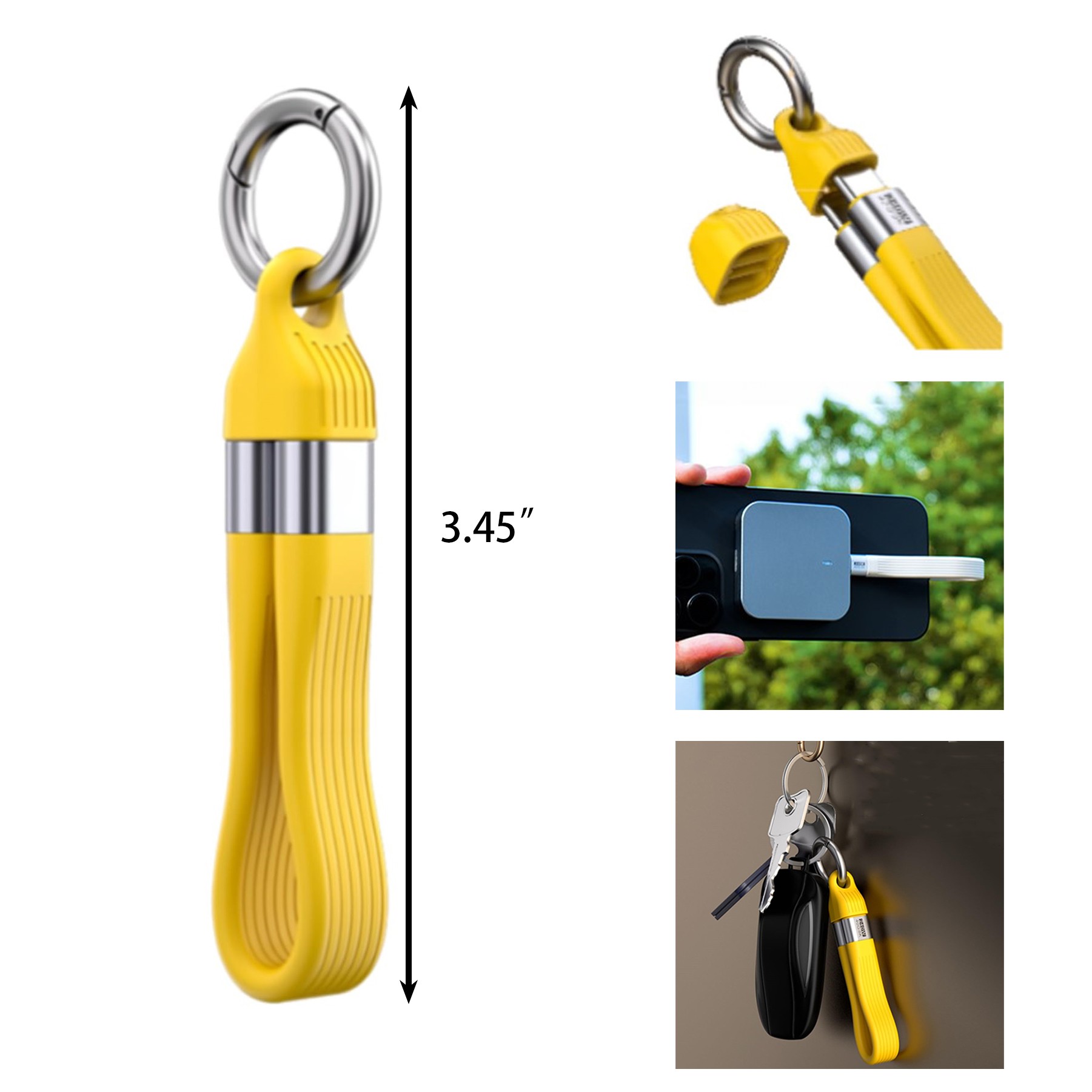 USB 4.0 Date Cable Portable Keychain 0.42ft 3