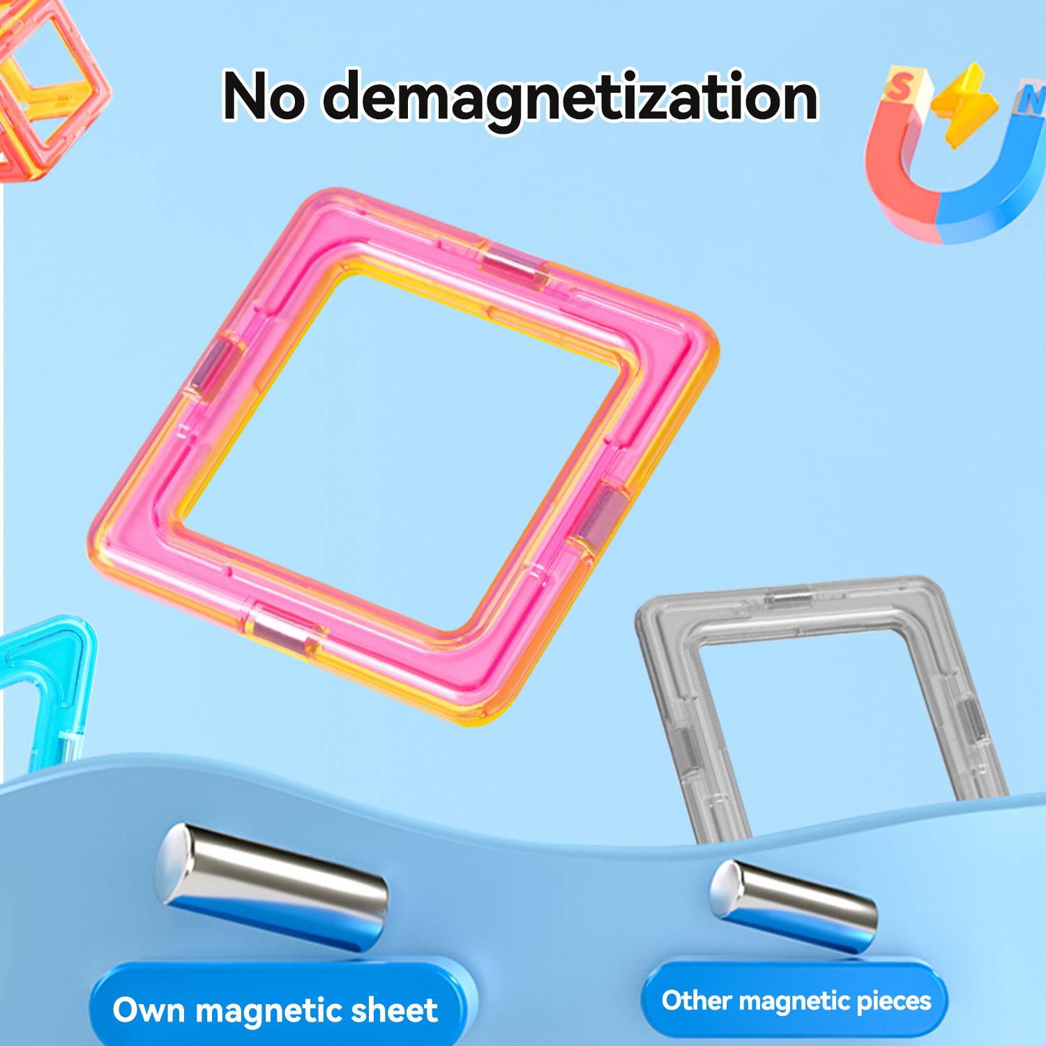 Magnetic Blocks Tough Tiles Toy 9