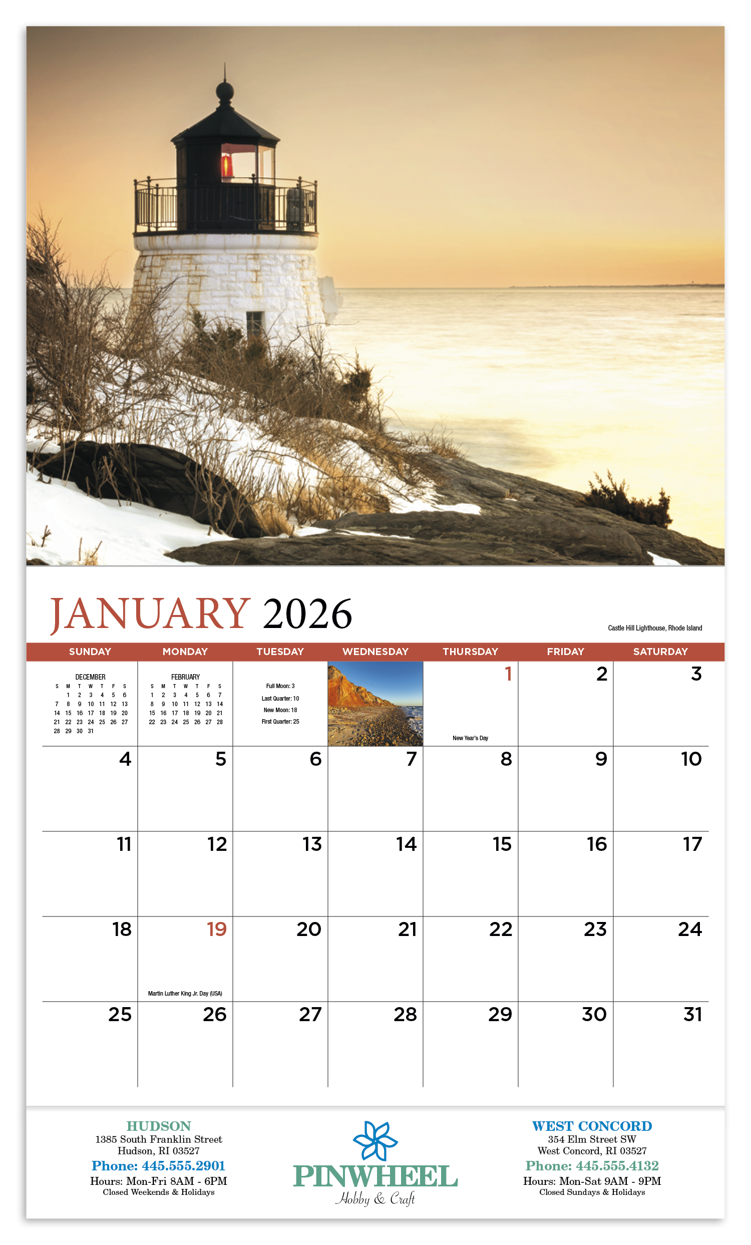 HotLine® Products New England Appointment Calendar - Stapled 51