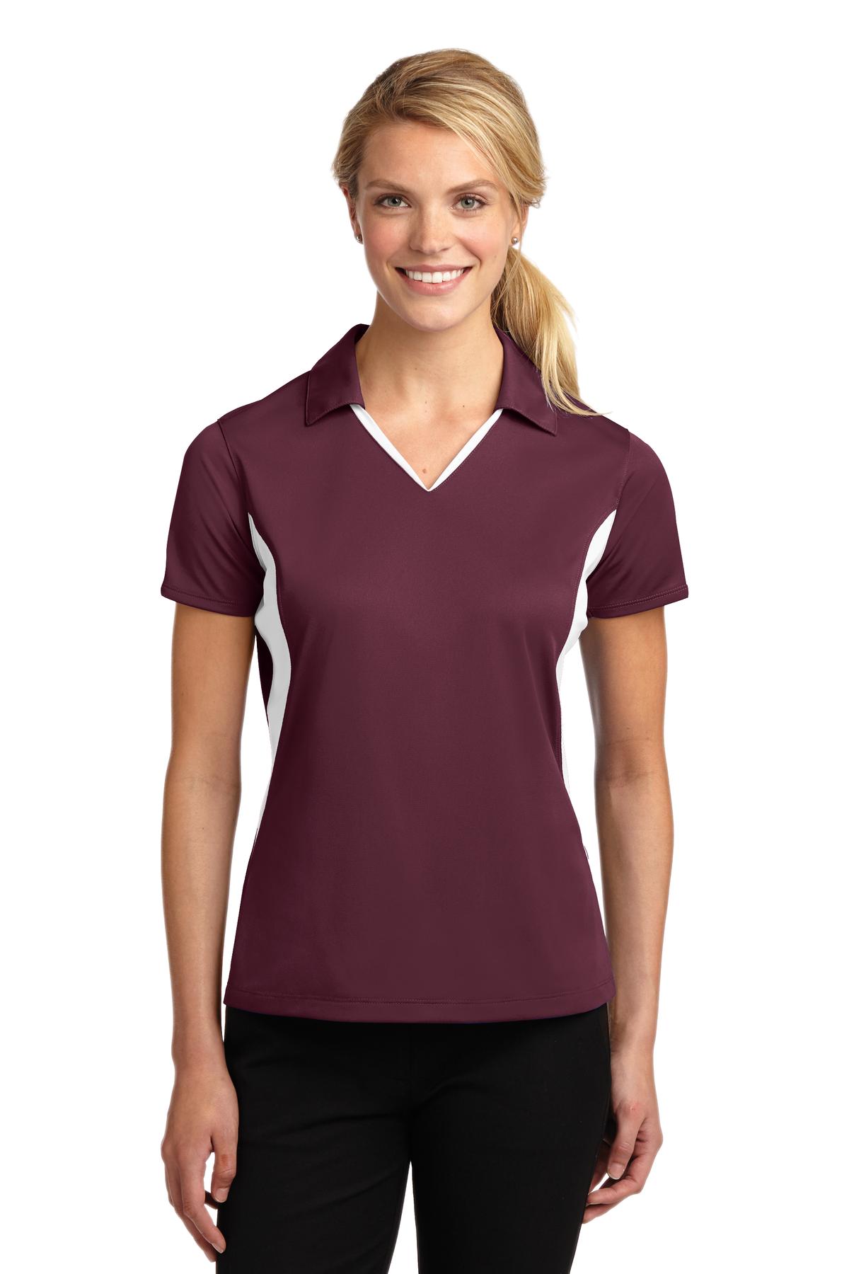 Sport-Tek® Women's Side Blocked Micropique Sport-Wick Polo 16