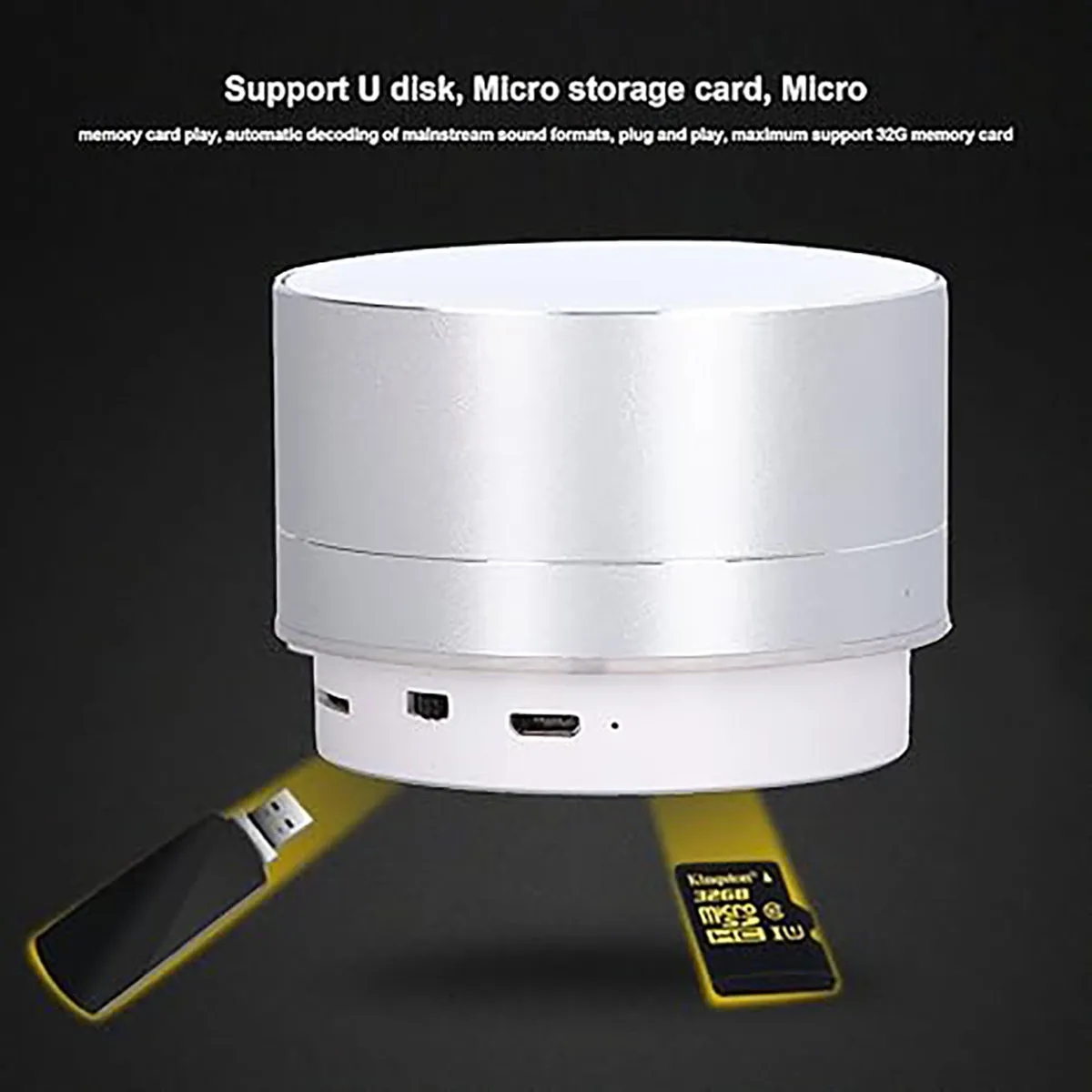 Mini Bluetooth LED Speaker U Disk Can Be Inserted Subwoofer 5