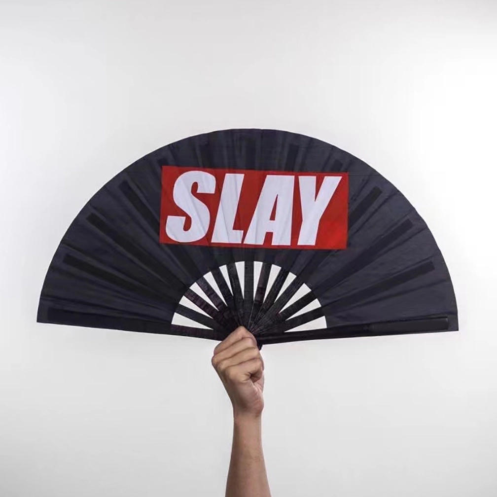 10"Plastic Frame Crafted Folding Fan 2