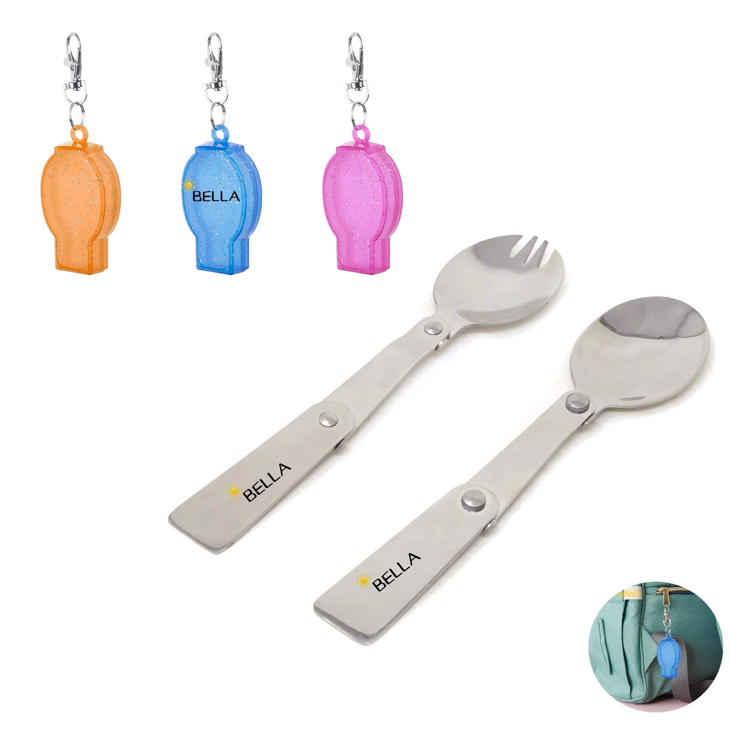 Camping Folding Spoon Fork Outdoor 2
