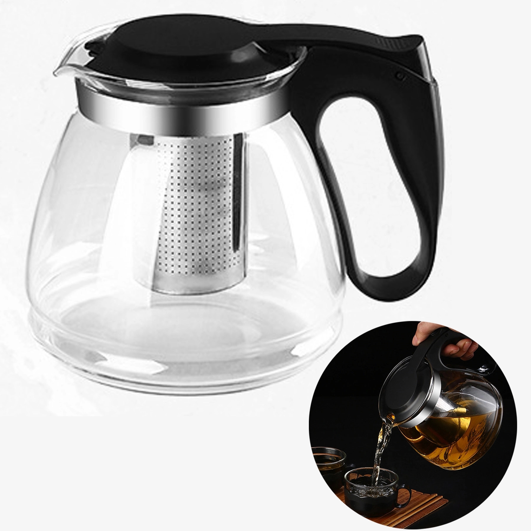 High Heat Resistance Glass Teapot With Filter 7