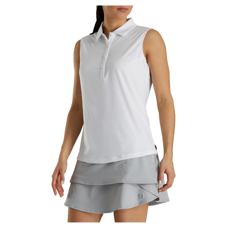 FootJoy Ladies Sleeveless Essential Shirt- Solid 2