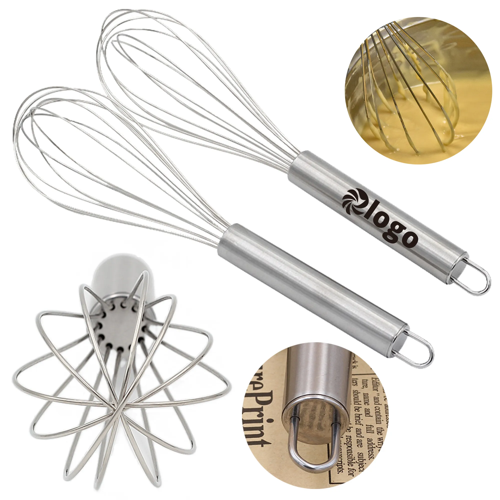 Custom Premium Stainless Steel Egg Beater