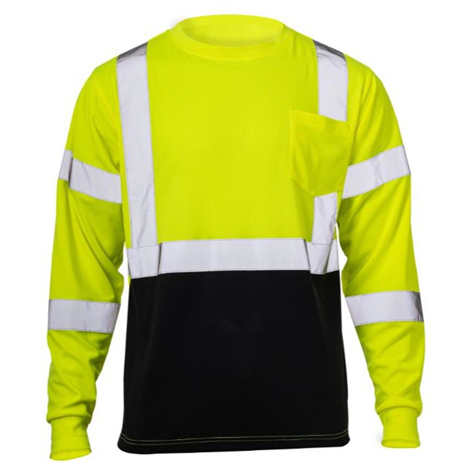3.8 Oz. Polyester Class 3 Color Block Reflective Tape Safety T-Shirt with Pocket 4