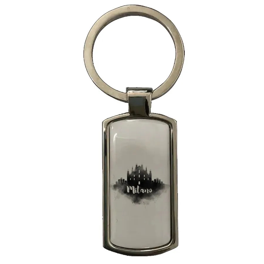 Straight Rectangle Metal Keychain 5