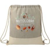 Split Recycled Cotton Drawstring Bag 12