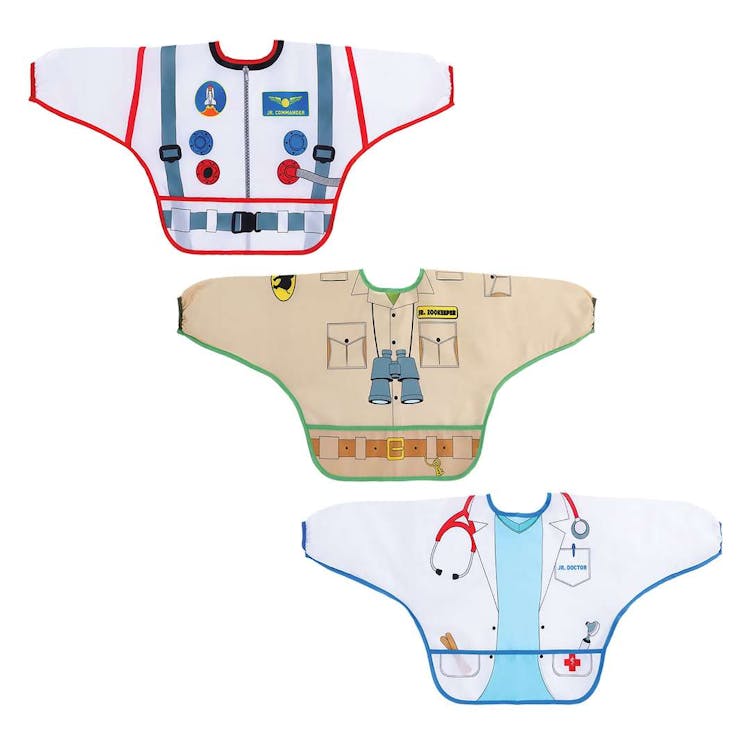 Baby Bib Smocks - Food & Fun Characters with Sleeves 2