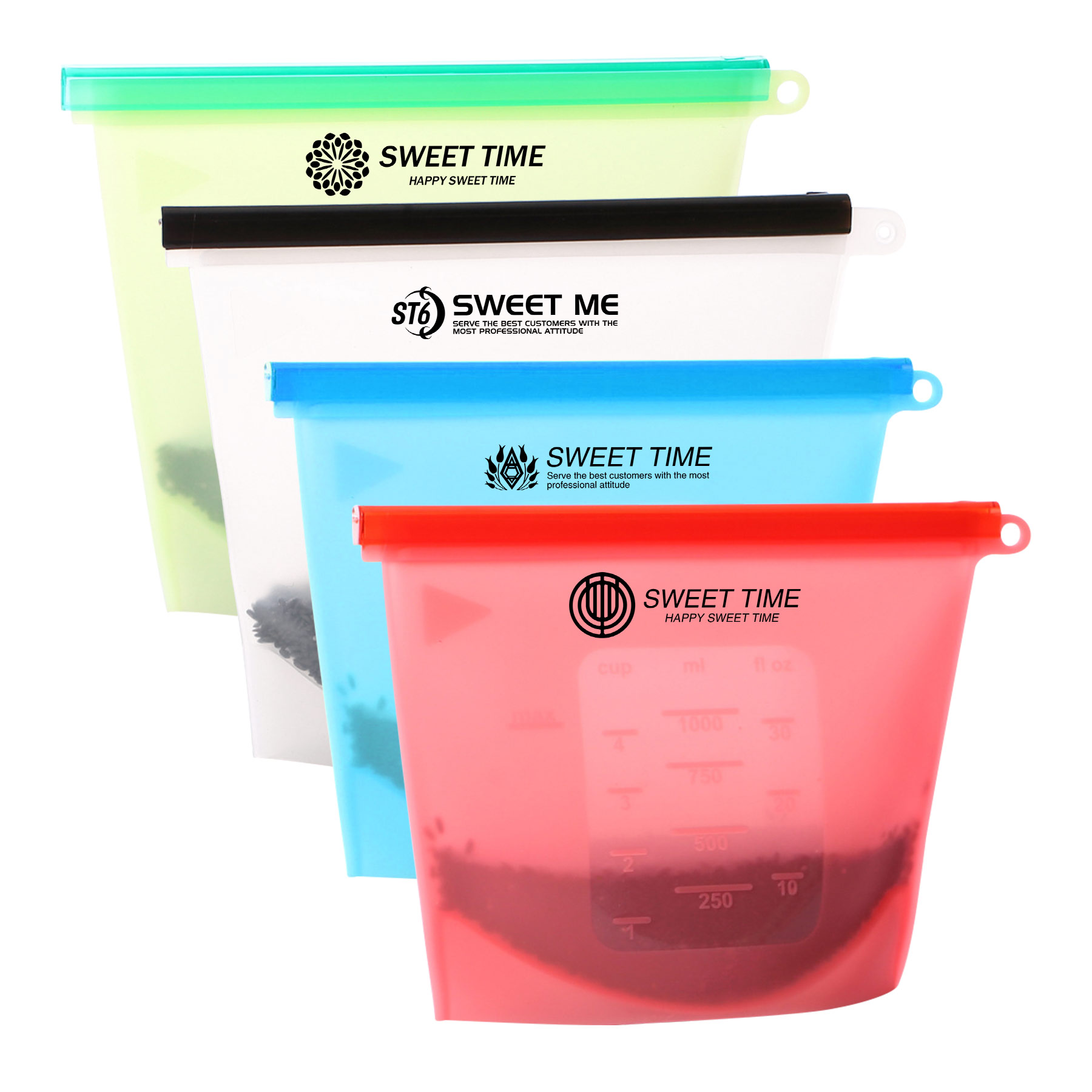1500ML Silicone Reusable Food Storage Bags 2