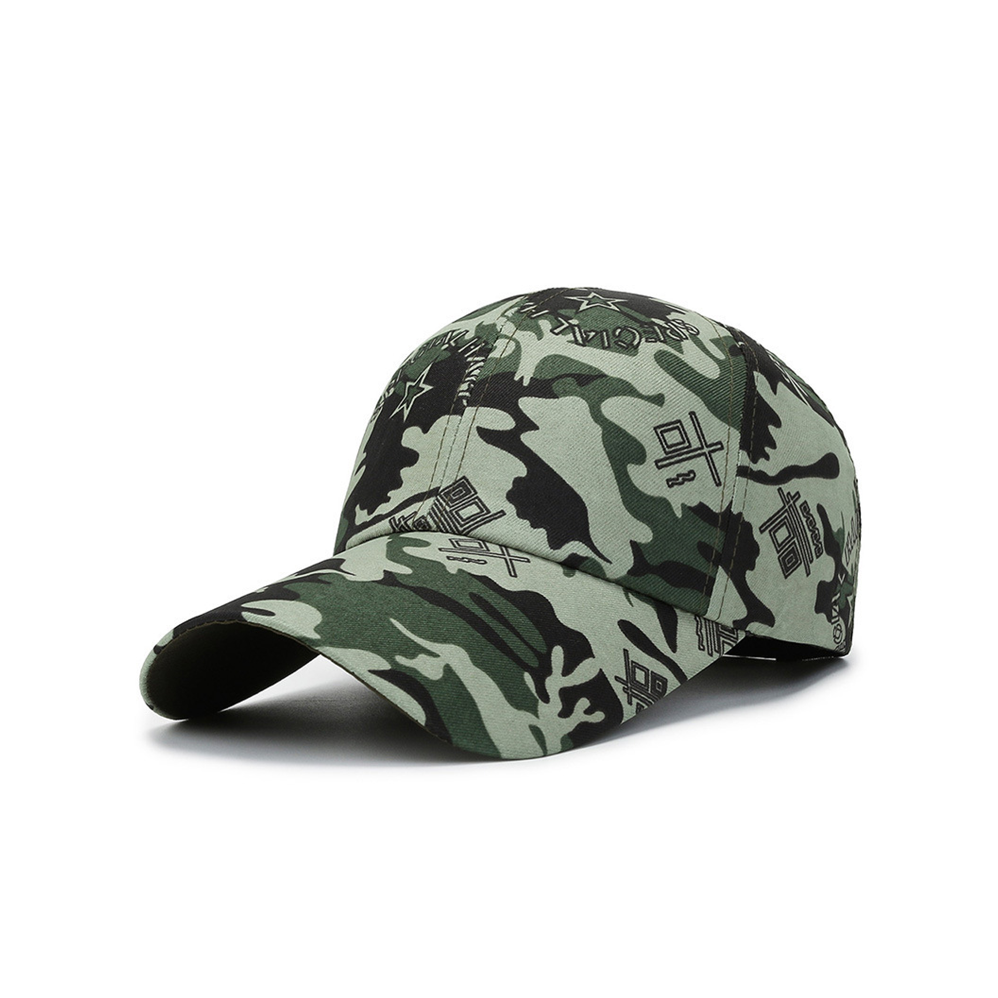 Camouflage Cotton Baseball Cap Adjustable Strap 5