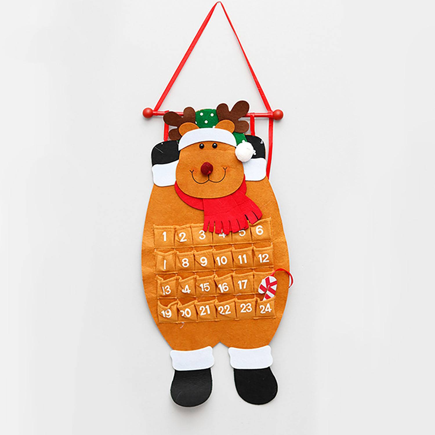 Felt Christmas Countdown Calendar Flag 4