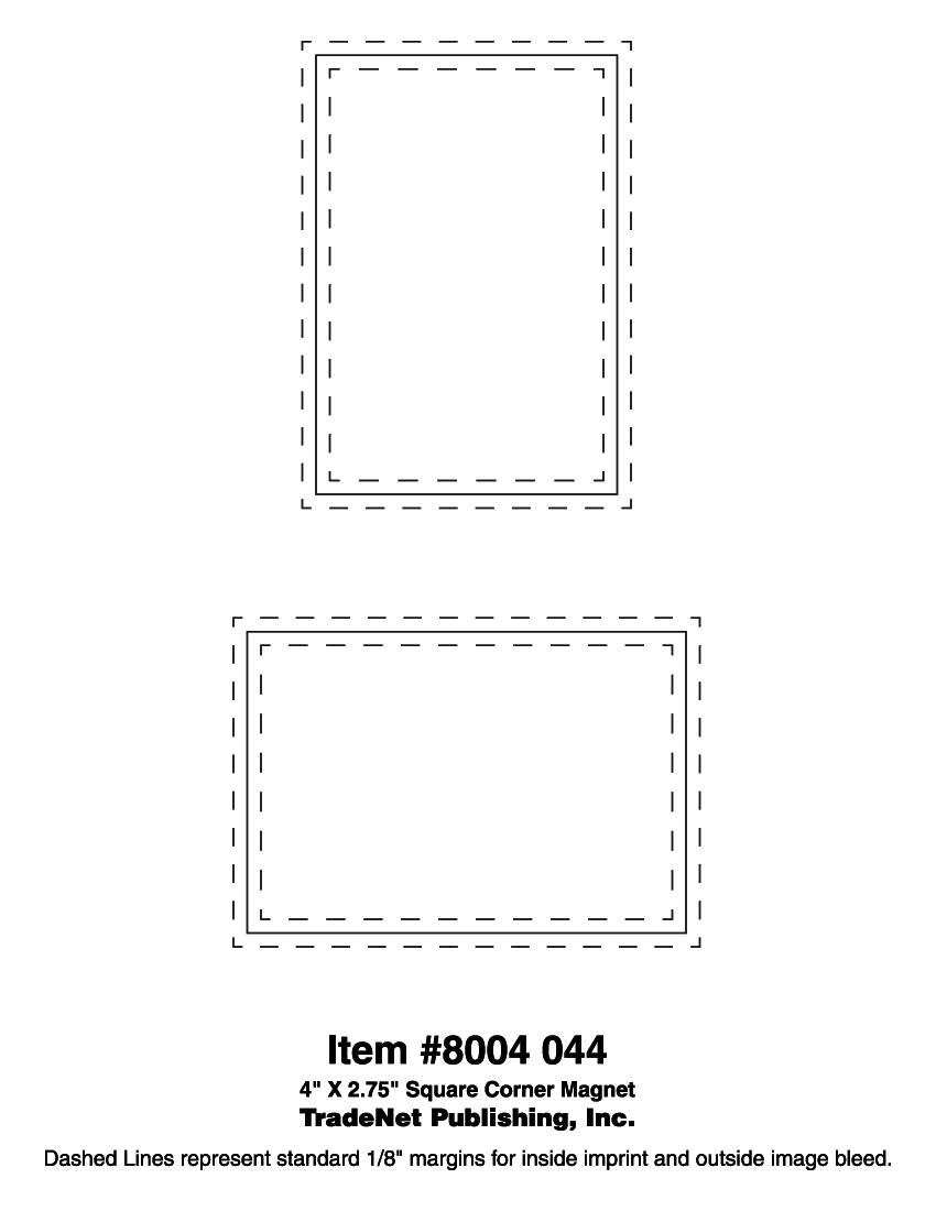 Magnet - 2.75x4 Square Corner - 20 Mil. 5