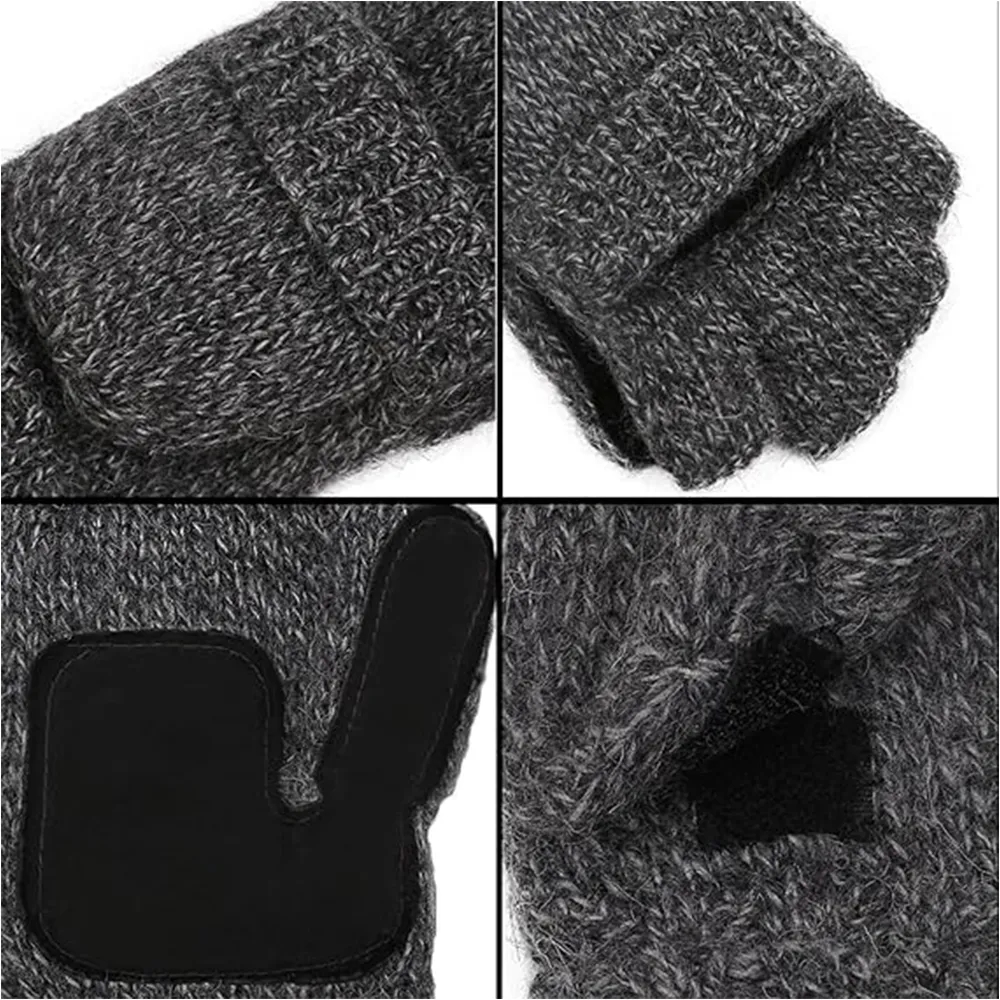 Full / Half Finger Knit Mittens 3
