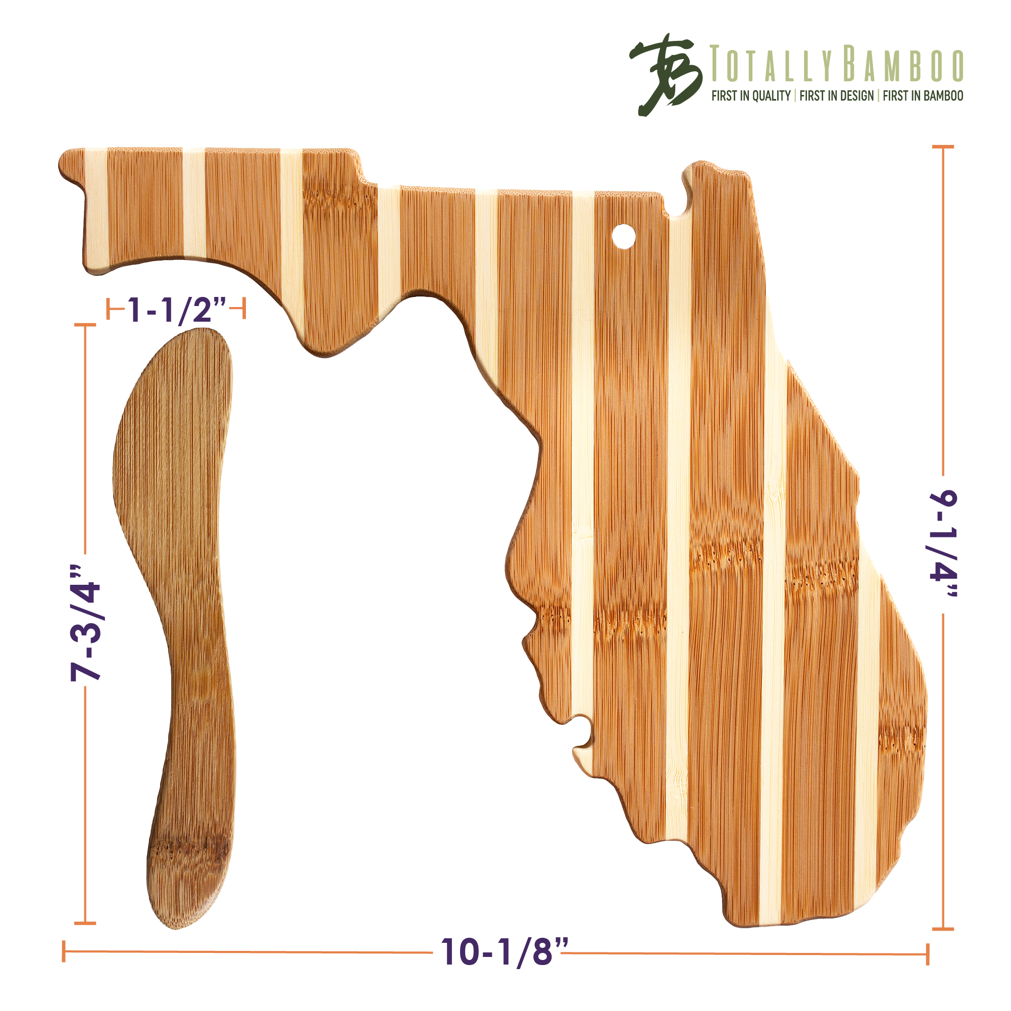 Florida Charcuterie Board with Spreader Knife Gift Set 6