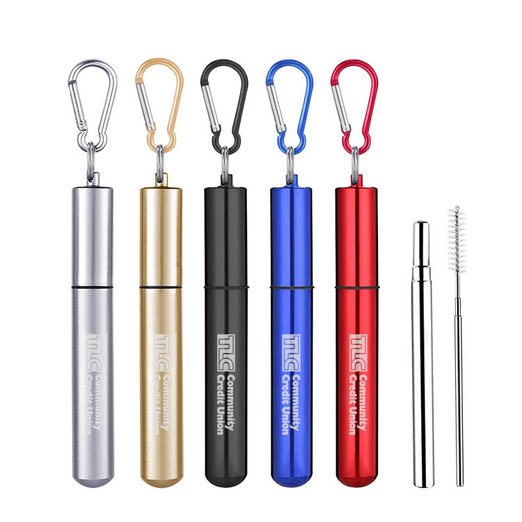Reusable Collapsible Straws With Metal Case 6