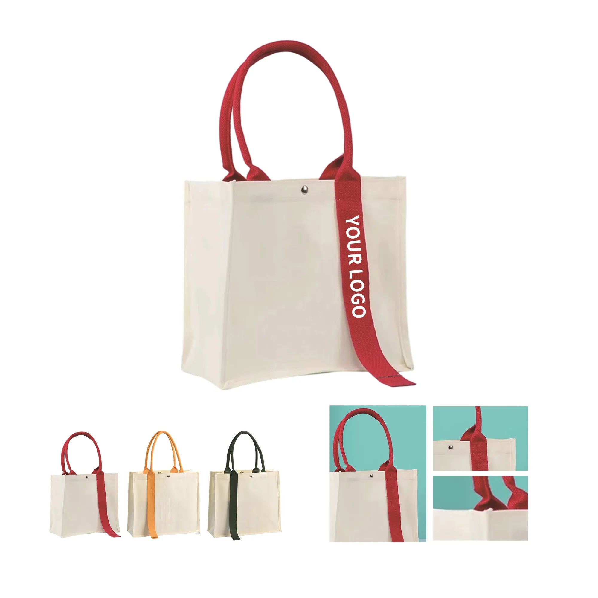 Canvas Organizer Tote, custom tote bag with logo imprint 6