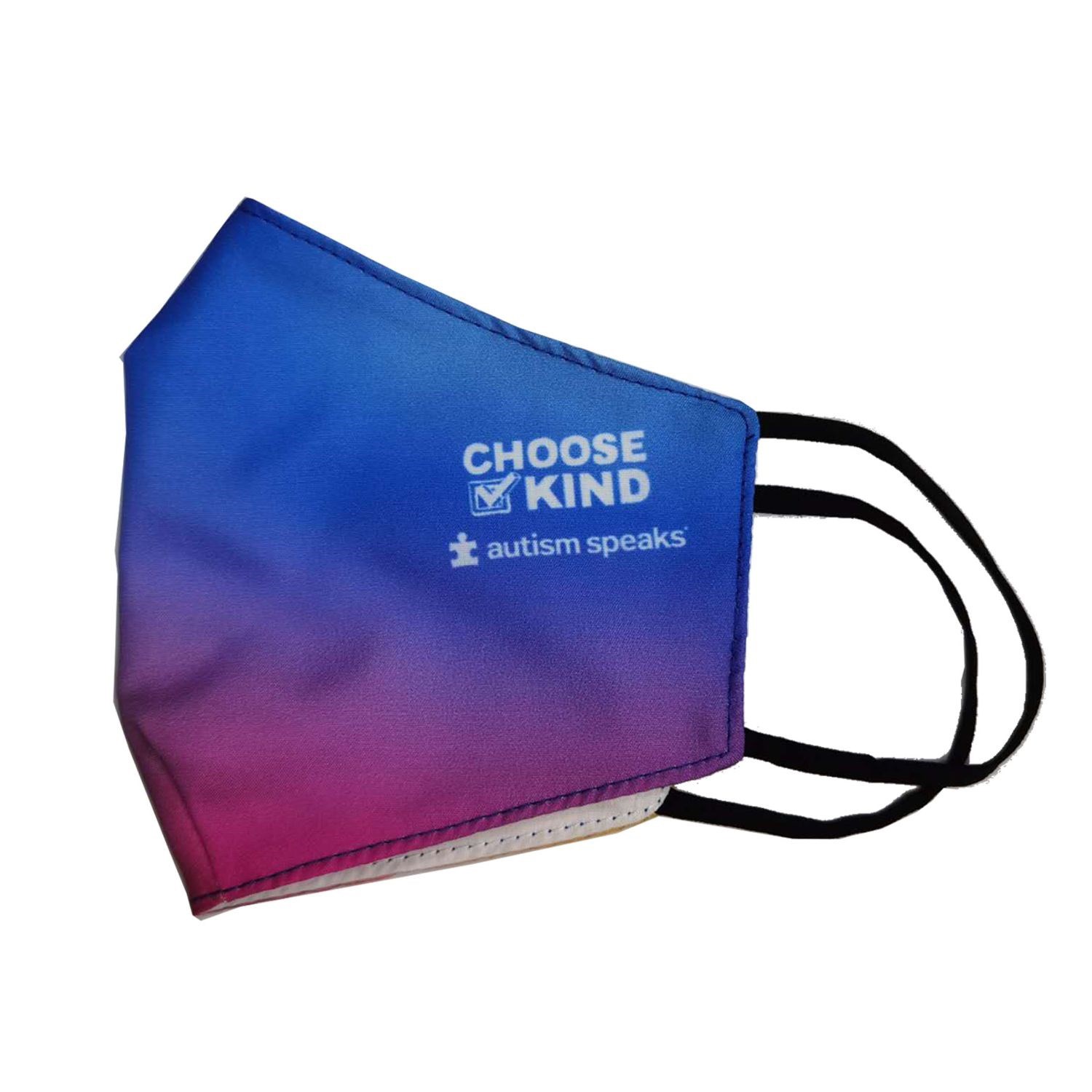 2-Layer Cotton Face Mask w/ Full Color Imprint & Bottom Hold 1