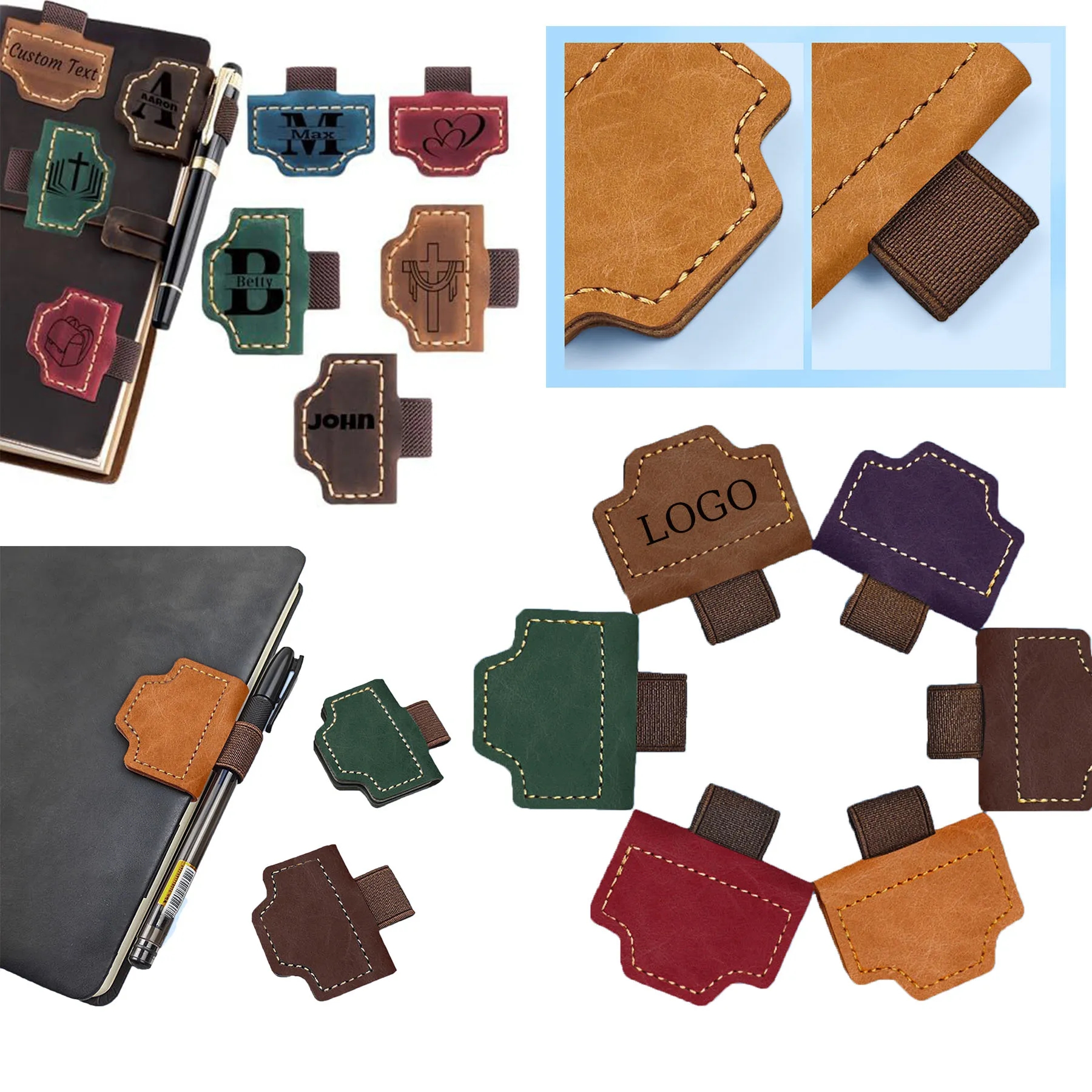 Reversible Magnetic Leather Bookmark 12