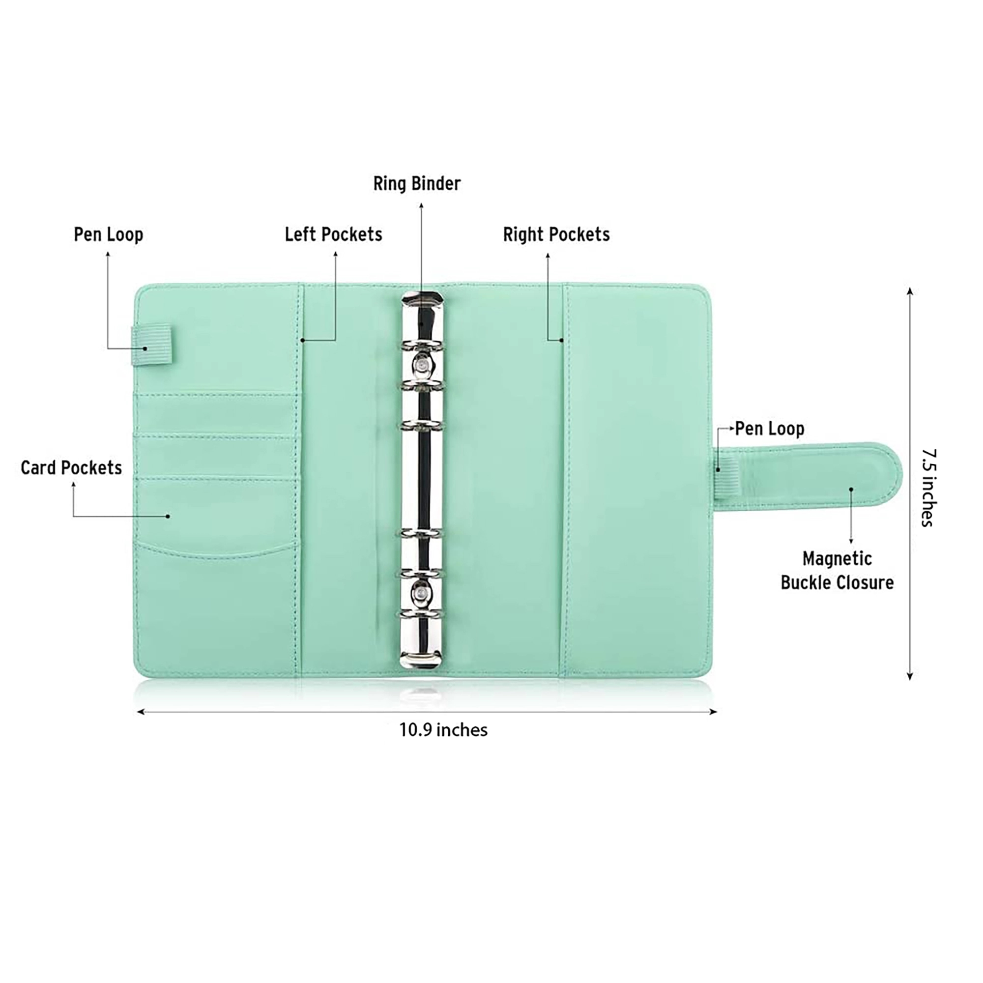 A6 PU Leather Ring Binder Notebook Journal 2