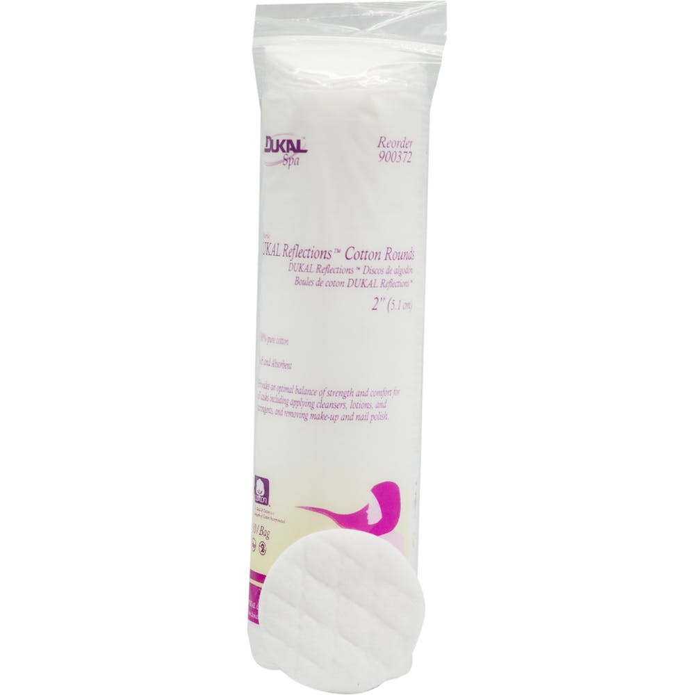 2" Cotton Rounds - 80 Count Non-sterile White 1