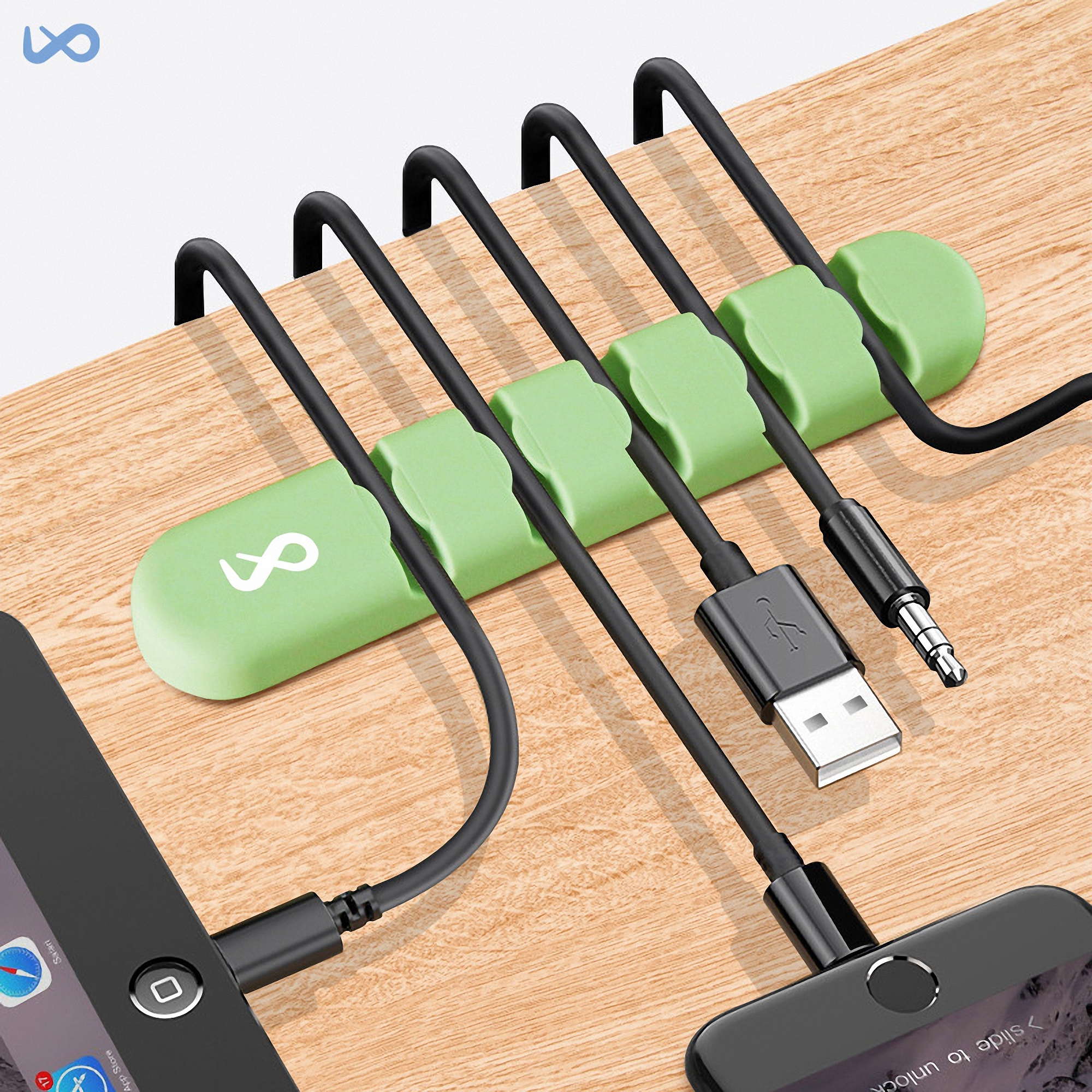 5-Hole Silicone Cable Clip 3