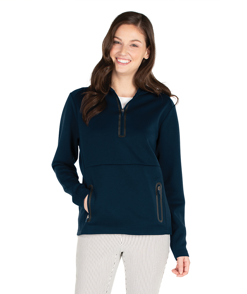 Seaport Quarter Zip Hoodie, custom hoodie or sweatshirt with logo imprint 25