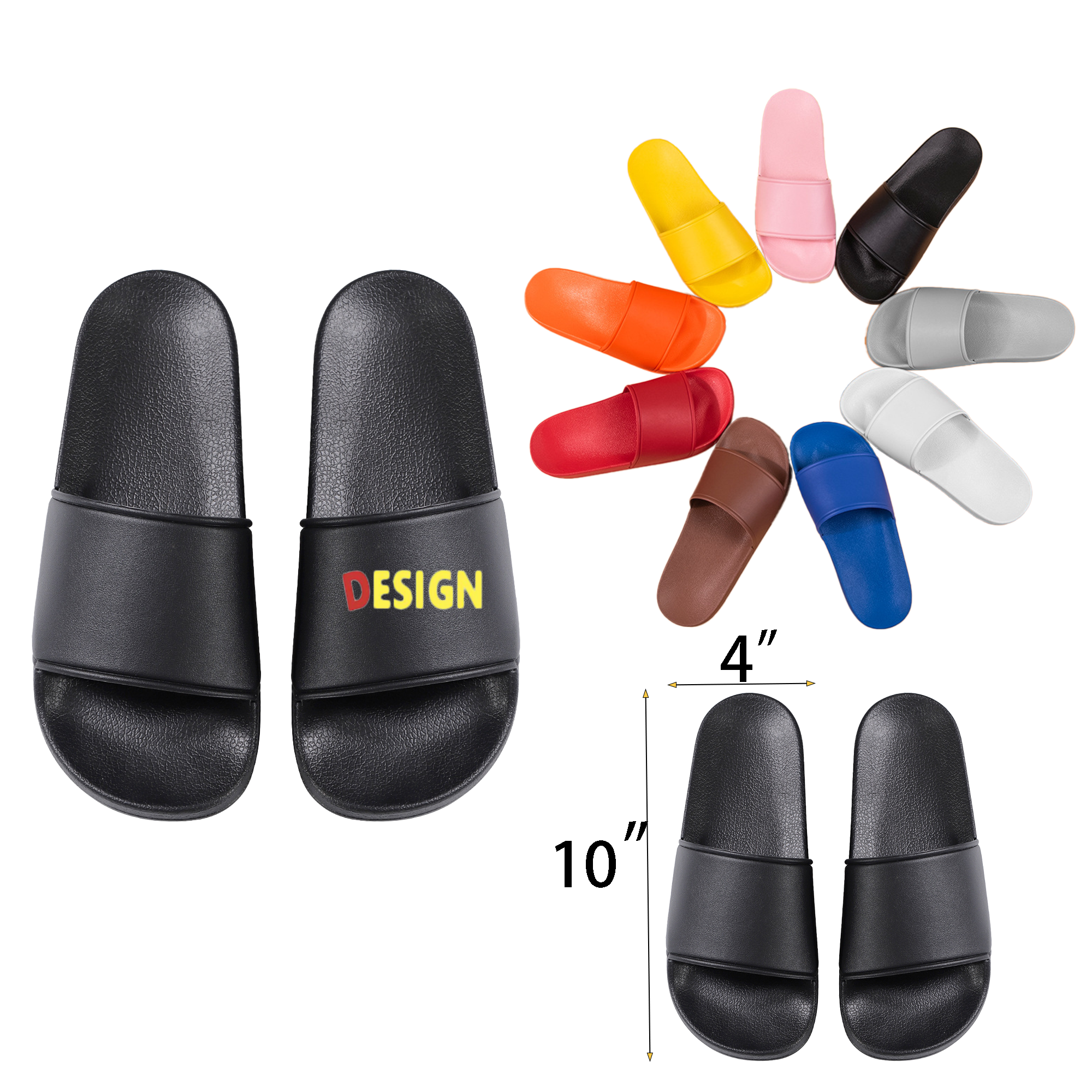 Durable PVC Slip-On Slide Sandals 2