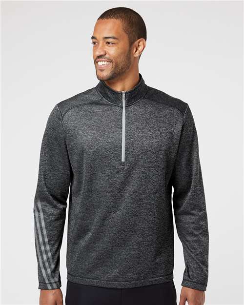 Brushed Terry Heathered Quarter-Zip Pullover A284